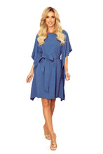 Cargar imagen en el visor de la galería, Numoco 287-9 SOFIA Butterfly dress - pattern - blue linen
