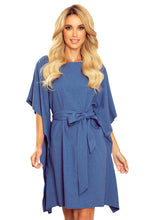 Cargar imagen en el visor de la galería, Numoco 287-9 SOFIA Butterfly dress - pattern - blue linen