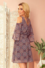 Cargar imagen en el visor de la galería, Numoco 292-3 MARINA flimsy dress with a neckline - Moroccan pattern