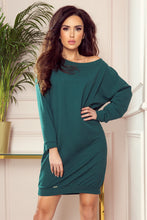 Charger l&#39;image dans la galerie, Numoco 293-1 OVERSIZE Loose sweatshirt dress - green
