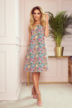 Load image into Gallery viewer, Numoco 296-1 VICTORIA A trapezoidal dress with a colorful pattern