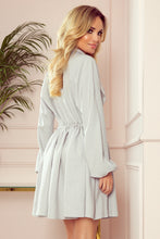 Load image into Gallery viewer, Numoco 298-1 CLARA - Shirt dress with puffy sleeves - grey