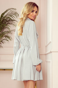 Numoco 298-1 CLARA - Shirt dress with puffy sleeves - grey