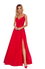 Load image into Gallery viewer, Numoco 299-1 CHIARA elegant maxi dress with straps - red