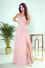 Load image into Gallery viewer, Numoco 299-2 CHIARA elegant maxi dress with straps - dirty pink