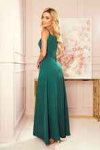 Cargar imagen en el visor de la galería, Numoco 299-4 CHIARA elegant maxi dress with straps - green