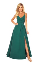 Cargar imagen en el visor de la galería, Numoco 299-4 CHIARA elegant maxi dress with straps - green