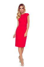 Cargar imagen en el visor de la galería, Numoco 301-2 TAMARA Elegant midi dress with belt - red