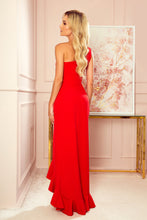 Cargar imagen en el visor de la galería, Numoco 317-1 One shoulder long dress - red