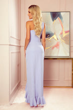Load image into Gallery viewer, Numoco 317-2 One shoulder long dress - light heather