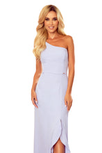 Load image into Gallery viewer, Numoco 317-2 One shoulder long dress - light heather