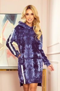 Numoco 322-1 Hoodie with pockets - blue marble