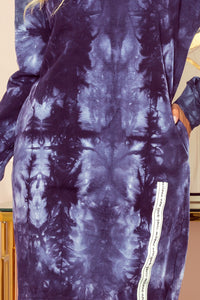 Numoco 322-1 Hoodie with pockets - blue marble
