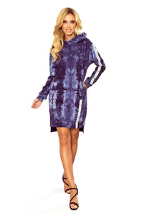 Numoco 322-1 Hoodie with pockets - blue marble