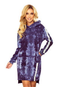 Numoco 322-1 Hoodie with pockets - blue marble