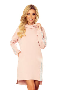 Numoco 322-2 Hoodie with pockets - dirty pink