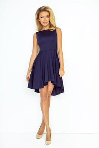 Exclusive dress with longer back - dark blue 33-3