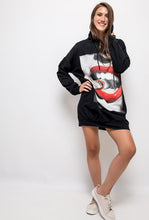 Cargar imagen en el visor de la galería, OVERSIZE DRESS / SWEATSHIRT BLACK 61006-1