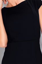 Charger l&#39;image dans la galerie, Elegant dress with short sleeves - Black 37-3