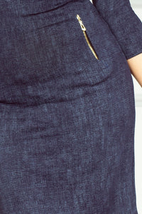 Dress with zippers - Jeans Navy Blue 38-5