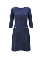 Load image into Gallery viewer, Dress with zippers - Jeans Navy Blue 38-5