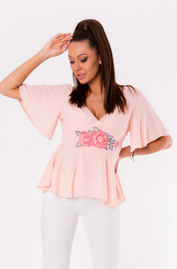 BLOUSE -POWDER PINK 48006-1