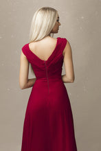 Load image into Gallery viewer, SENAT  CUT DRESS MAROON 67004-1