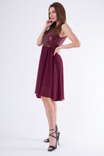 Cargar imagen en el visor de la galería, EVA &amp; LOLA DRESS burgundy 58006-1