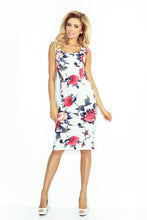 Cargar imagen en el visor de la galería, Fitted dress -  Colorful large flowers 53-30