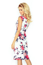 Cargar imagen en el visor de la galería, Fitted dress -  Colorful large flowers 53-30
