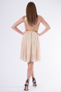 EVA & LOLA DRESS GOLD 58006-2