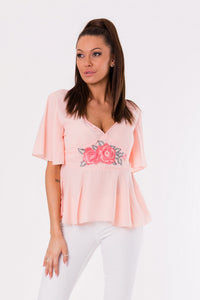 BLOUSE -POWDER PINK 48006-1