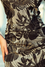 Load image into Gallery viewer, 59-7 Pullover with ruffles - leaves + khaki