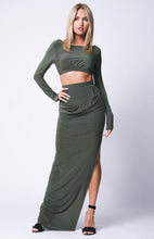 Load image into Gallery viewer, Side Slit Maxi Skirt Set