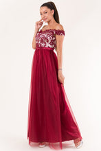 Charger l&#39;image dans la galerie, EVA &amp; LOLA DRESS burgundy 60010-1