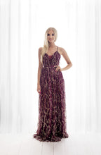 Load image into Gallery viewer, SENAT SEQUINS  DRESS BURGUNDY 64010-1