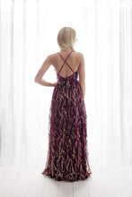 Load image into Gallery viewer, SENAT SEQUINS  DRESS BURGUNDY 64010-1