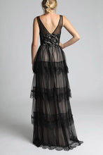 Load image into Gallery viewer, SOKY SOKA  DRESS BLACK-NUDE 62002-2