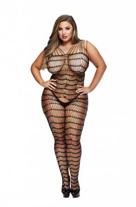 BACI BODYSTOCKING BLACK PATTERNED 50008-29