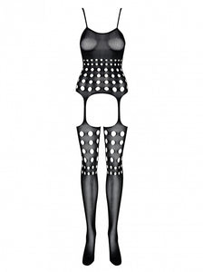 OBSESSIVE G310 BODYSTOCKING BLACK PATTERNED 50005-9