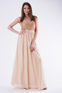 EVA & LOLA DRESS GOLD 58004-3