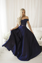 Load image into Gallery viewer, SENAT CORSET DRESS NAVY BLUE 68002-3