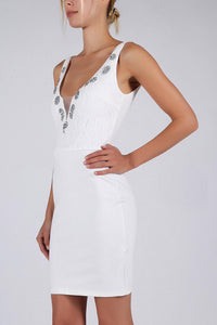 SOKY SOKA  DRESS WHITE 53018-1