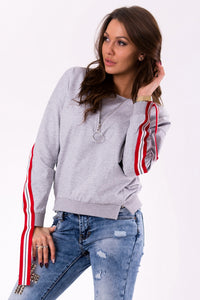 BLOUSE- GRAU 46027-1