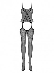 OBSESSIVE F211 BODYSTOCKING BLACK PATTERNED 50005-8