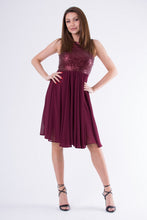 Cargar imagen en el visor de la galería, EVA &amp; LOLA DRESS burgundy 58006-1