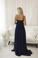 Load image into Gallery viewer, SENAT SUBTLE DRESS NAVY BLUE 68004-1