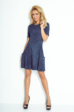 Load image into Gallery viewer, Contrafold dress with pockets - dark blue jeans 99-2