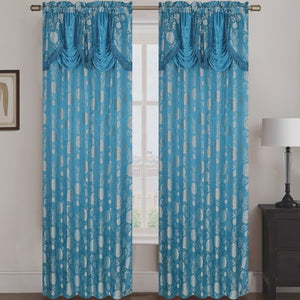 Molly Jacquard Rod Pocket Panel with Attached