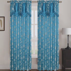 Molly Jacquard Rod Pocket Panel with Attached